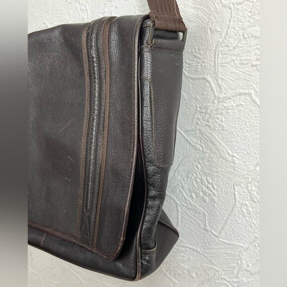 Arturo Calle Genuine Espresso Leather Shoulder Bag Cross Body Made In Columbia - Picture 5 of 11